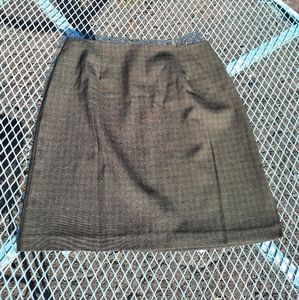 Vintage 90s Dark Green Plaid Mini Skirt